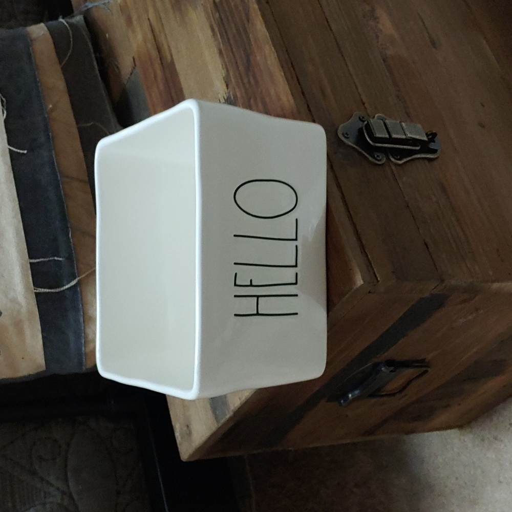 Rae Dunn HELLO Square Bowl